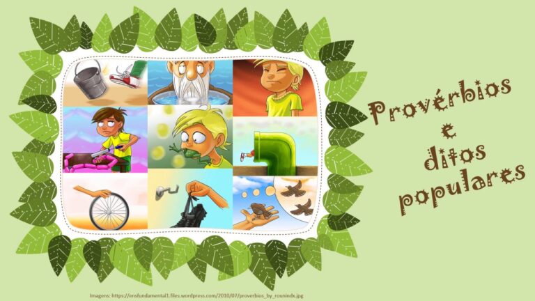 Provérbios sobre os Sentidos para o 2º Ano